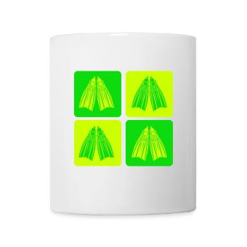 Retro Taucherflossen Design - Tasse - Weiß - Vorne
