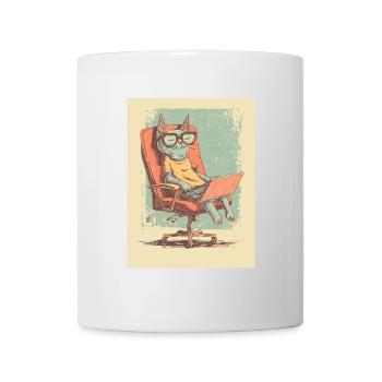 Code Cat – Der wahre Chef im Office - Tasse - Weiß - Vorne