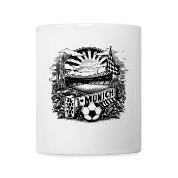 Munich Design with flag an Fussball - Tasse - Weiß - Vorne