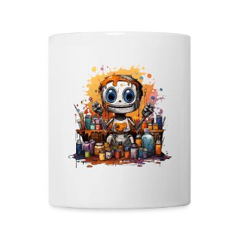 Brush & Pencil Fusion: Collaborative Art Project f - Mug - white - Front
