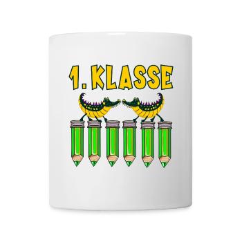 Einschulung 1. Klasse Alligatoren - Tasse - Weiß - Vorne