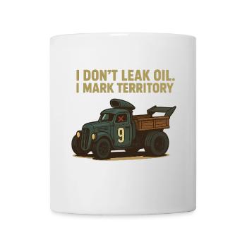 Je ne perds pas d’huile. Je marque mon territoire. - Mug blanc - blanc - Devant