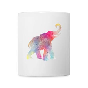 Yoga Holi Festival Inde Éléphant coloré om - Mug blanc - blanc - Devant