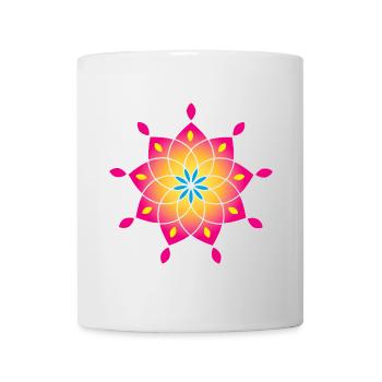 Yoga Star Ornament India Mandala Meditation om - Mug - white - Front