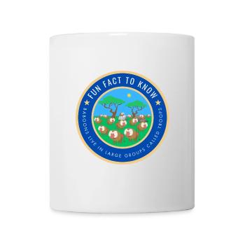 Baboons live in large groups called troops - Mug - white - Front