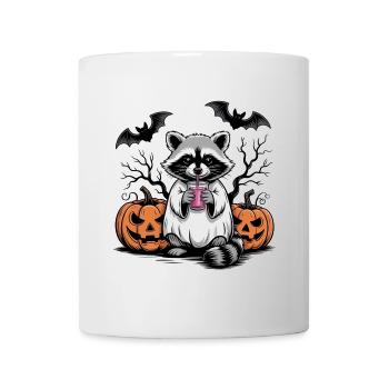 Raton laveur d’Halloween - Mug blanc - blanc - Devant