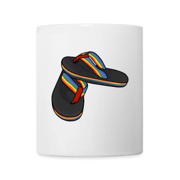 Rainbow Flip Flops 70s, 80s and 90s Vintage - Mug - white - Front