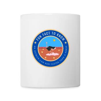 An ostrich can run faster than a horse - Mug - white - Front