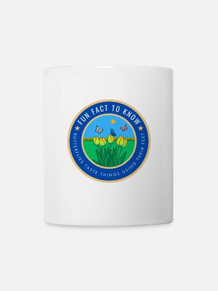 Butterflies taste things using their feet - Mug - white