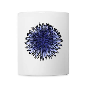 Fleur de chardon bleu - Mug blanc - blanc - Devant