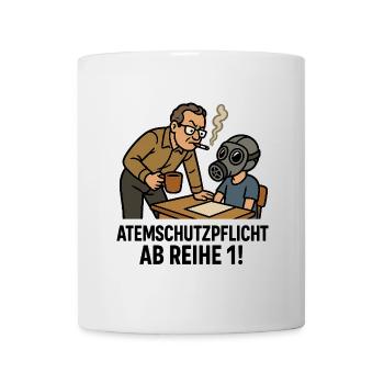 Lehrer Kaffee Zigaretten Mundgeruch - Tasse - Weiß - Vorne