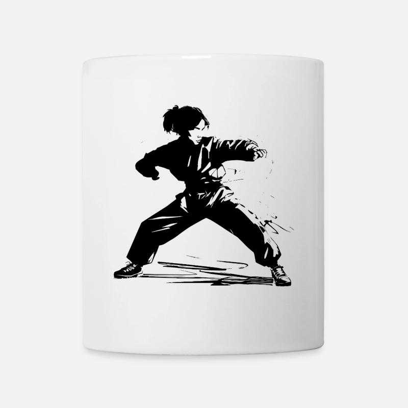 Mädchen Karate Skizze - Tasse - Weiß