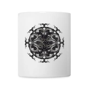 Mystical snake mandala with cosmic flair - Mug - white - Front