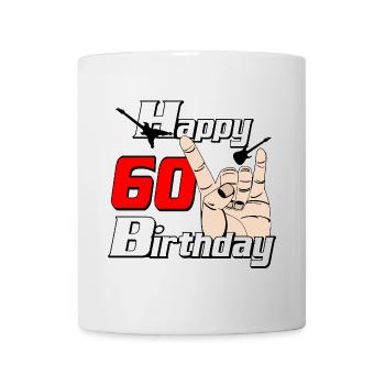 60th Birthday Rockhand Design - Mug - white - Front