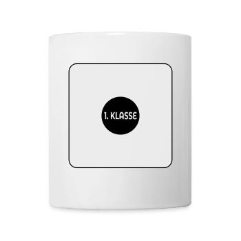 SCHULKIND LEHRER 1. Klasse - WÜRFEL - Tasse - Weiß - Vorne