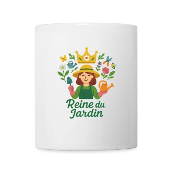 Reine du jardin - Mug blanc - blanc - Devant