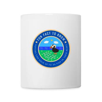 Puffins can hold up to 20 fish in their beaks - Mug - white - Front