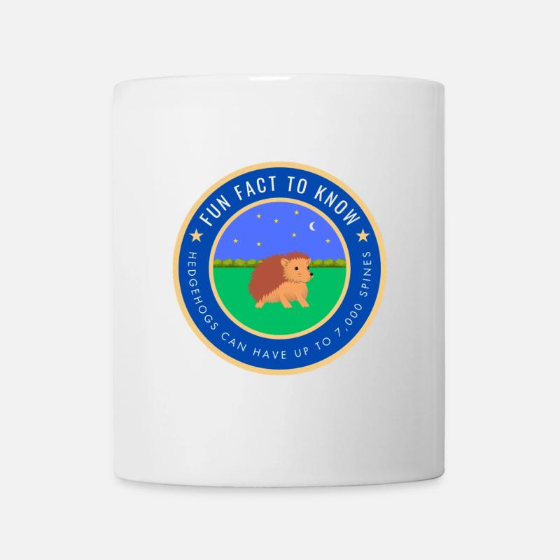 Hedgehogs can have up to 7,000 spines - Mug - white