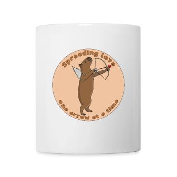 Liebe verbreiten, Pfeil für Pfeil - Tasse - Weiß - Vorne