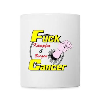Kämpfen und Siegen gegen Krebs - Tasse - Weiß - Vorne