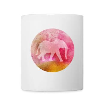 Yoga Holi Festival Elephant Power om Namaste Inde - Mug blanc - blanc - Devant