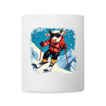 Vaches skieuses - Mug blanc - blanc - Devant