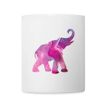 éléphant yoga motif couleur aquarelle énergie om fan - Mug blanc - blanc - Devant