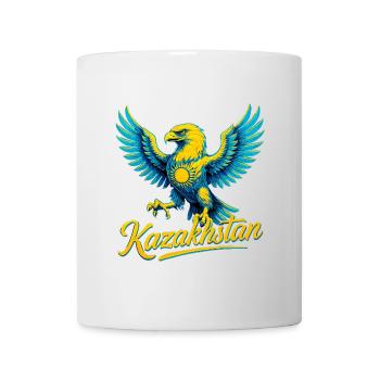 Kazakhstan Eagle Sun Flag Flag Gift - Mug - white - Front