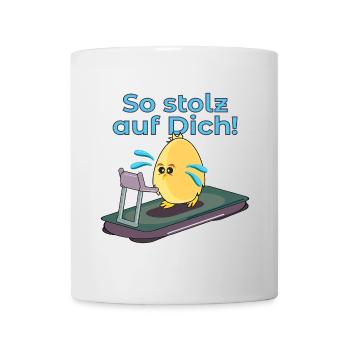 SPORT MOTIVATION STOLZ - LAUFBAND KÜKEN EI - Tasse - Weiß - Vorne