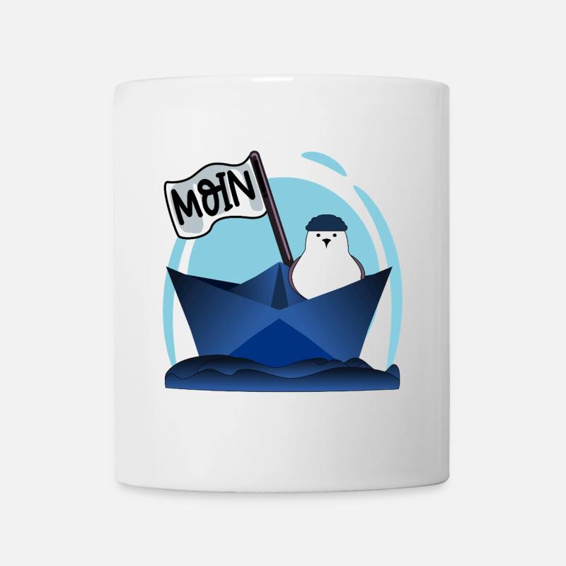 PAPIERBOOT MOIN PAPIERSCHIFF MÖWE - Tasse - Weiß