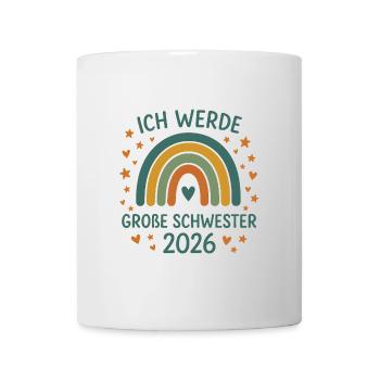 Ich werde große Schwester 2026 - Tasse - Weiß - Vorne