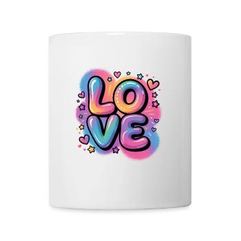 Aquarelle d’amour Grafitti – Cadeau fille - Mug blanc - blanc - Devant
