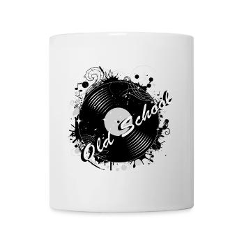 Disque vinyle old school – Design rétro avec style - Mug blanc - blanc - Devant