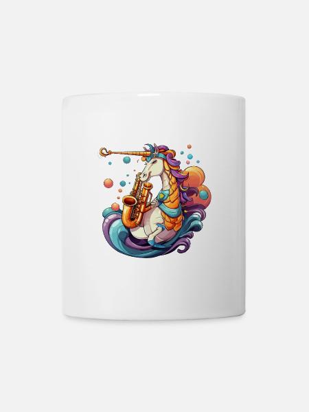 Jazziger Einhorn-Groove - Tasse - Weiß