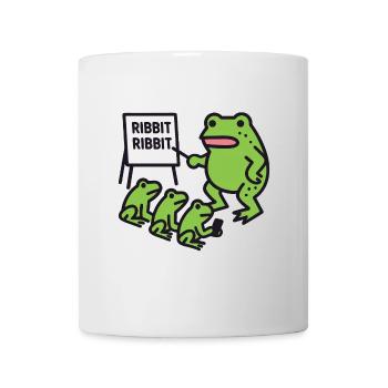 Froschunterricht mit Ribbit-Phrase - Tasse - Weiß - Vorne