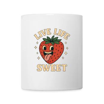 Lustige Erdbeere Kawaii - Tasse - Weiß - Vorne