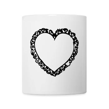 Heart | Herz mit markantem Rand (Vectorgraphic) - Tasse - Weiß - Vorne