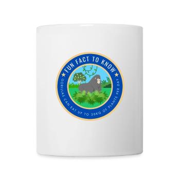 Gorillas can eat up to 30kg of plants per day - Mug - white - Front