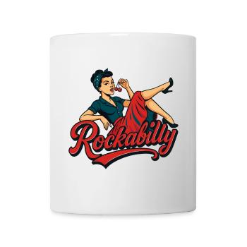 Rockabilly für immer Kirschen Frau 50er Geschenk - Tasse - Weiß - Vorne