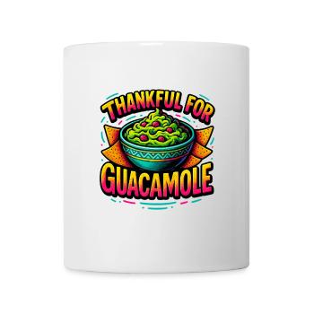 Reconnaissant pour l’illustration du plat de guacamole - Mug blanc - blanc - Devant