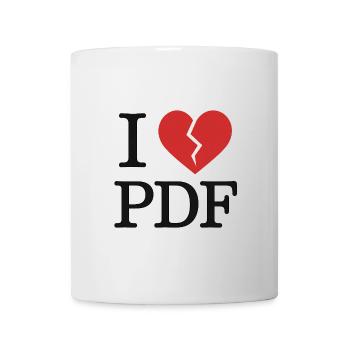 I Hate PDF – T-shirt humour geek - Mug blanc - blanc - Devant