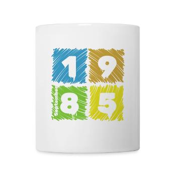 40. Geburtstag Farbige Patches depuis 09/1985 - Mug blanc - blanc - Devant