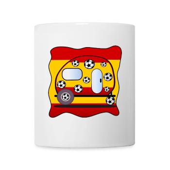 Fußball Camping Spanien - Tasse - Weiß - Vorne