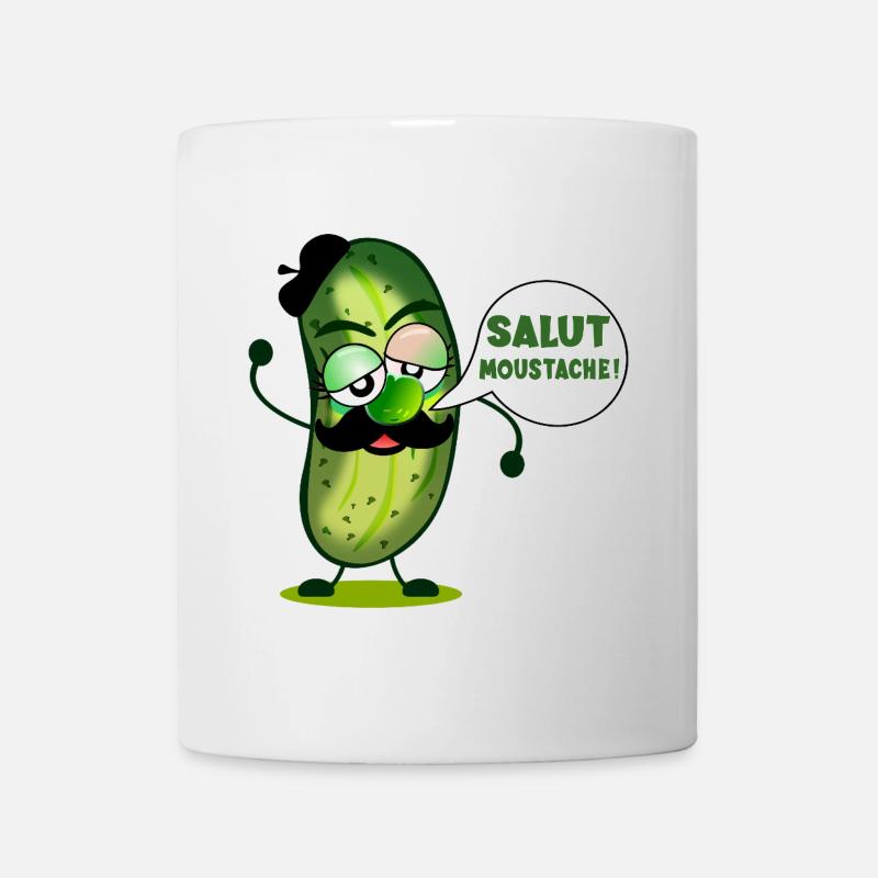 HALLO SCHNURRBART GURKEN - Tasse - Weiß