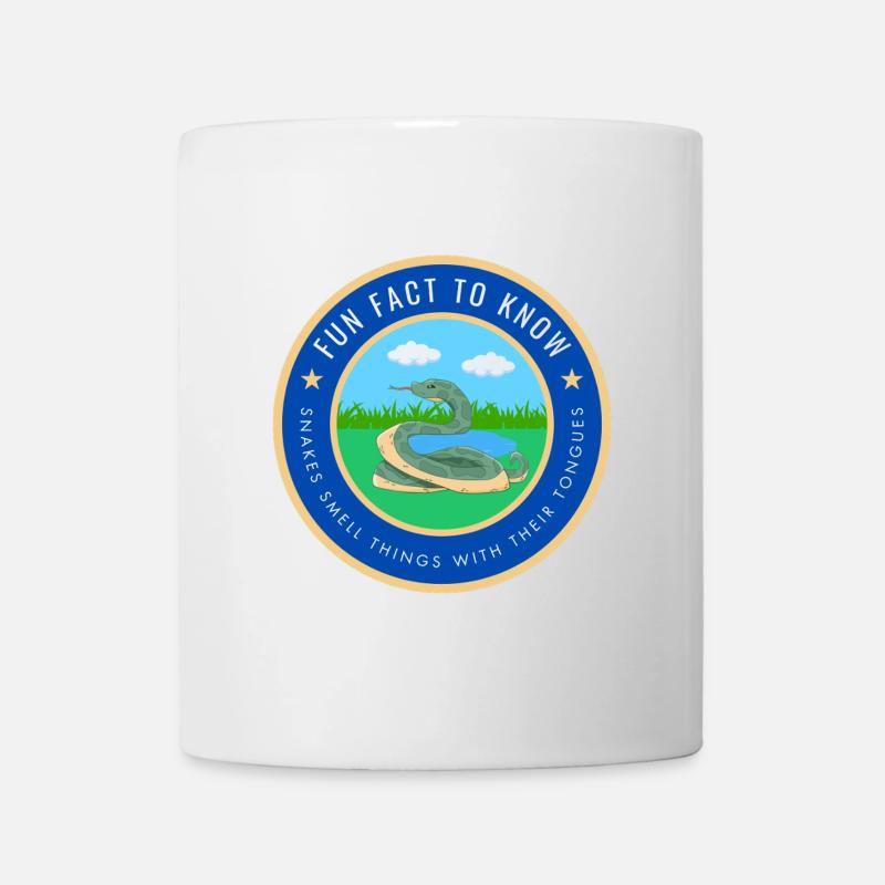 Snakes smell things with their tongues - Mug - white