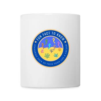 Seahorses suck up their food like a vacuum - Mug - white - Front