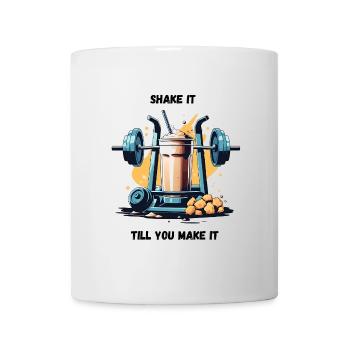 Secouez-le jusqu’à ce que vous y arriviez – Proteinshake Gym Desig - Mug blanc - blanc - Devant