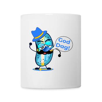 Good day pickle mustache - Mug - white - Front