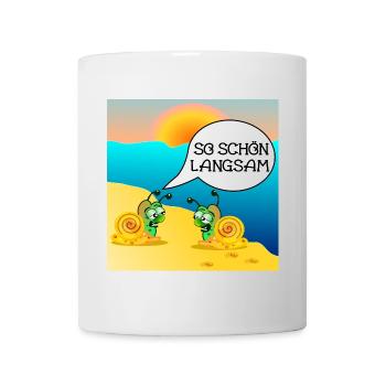 SCHNECKEN SONNENUNTERGANG STRAND - Tasse - Weiß - Vorne