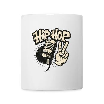 Hip Hop Mikrofon Premium Design - Tasse - Weiß - Vorne